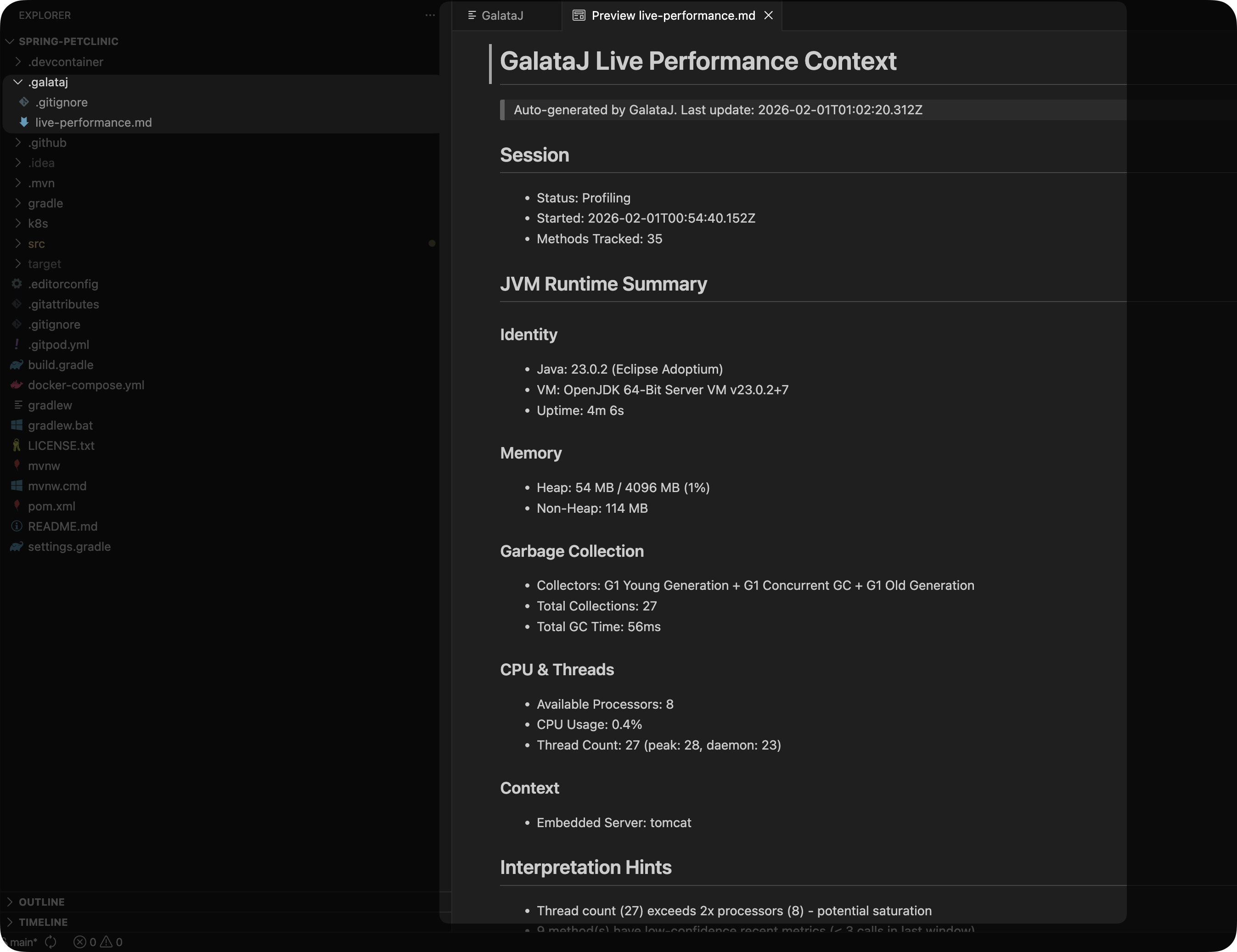 Structured Markdown context export